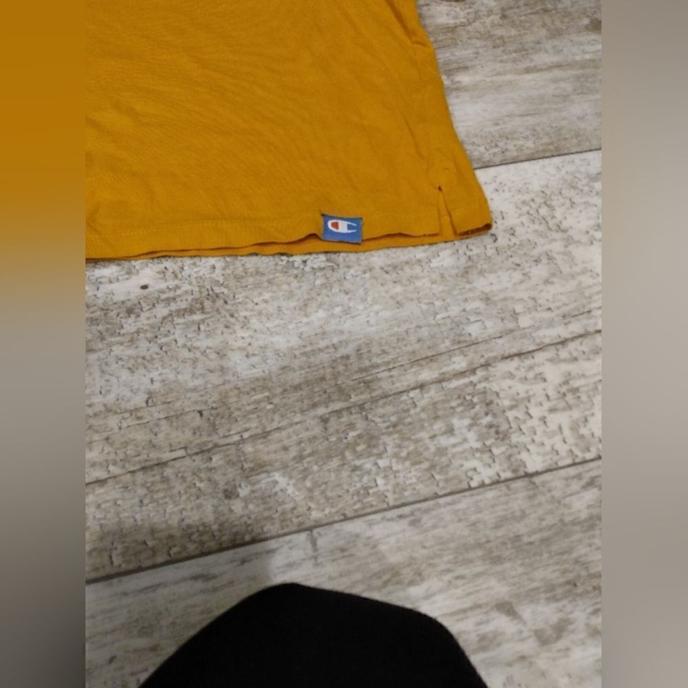 Womens Crew Neck Cropped T Shirt Medium Yellow - Picture 5 of 5